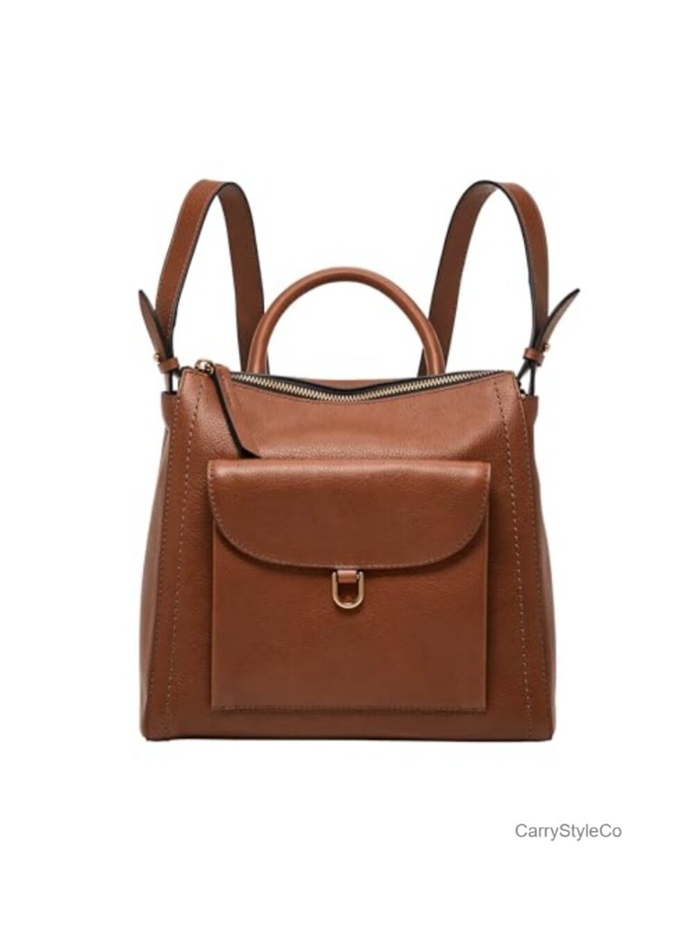 LiteHide Leather Convertible Backpack Purse Crossbody Bag